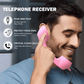 ☎️🎙️ Combiné Téléphonique Rétro Filaire – Prise en Main Confortable, Commandes Intégrées et Câble de 1 m