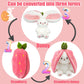 🍓50% DE RÉDUCTION ! Cadeau Parfait en Peluche – Strawberry Bunny Transformable pour Enfants 🎁🌸【Idée Cadeau】