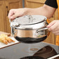🫕🍤 -60% ! 🌡️Friteuse avec Thermomètre – Acier 304, Contrôle de Température & 20/24 cm.