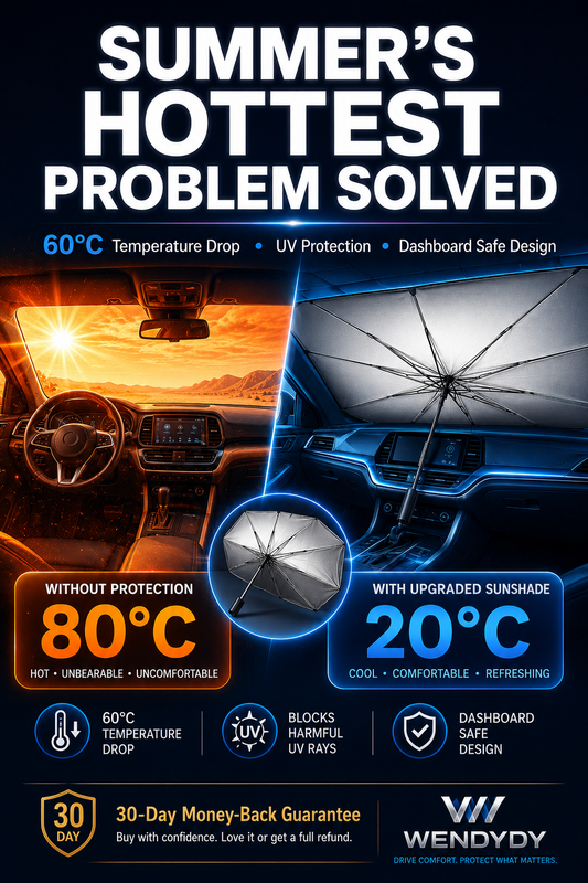 🔄🚙 -50% ! 📦Couvre-pare-brise pliable – S'adapte à la plupart des voitures.