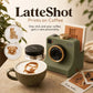 ☕📸 Appareil Photo Rétro pour Latte Art – 100% Mécanique, 30 Pochoirs et Décoration Instantanée