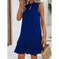 💃PROMO DERNIER JOUR 50%🎀Robe Femme Nœud & Motif Géométrique – Coupe Flatteuse, Tissu Coton Léger, Style Intemporel ✨