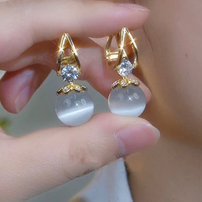 💐50% DE RÉDUCTION ! Boucles d’oreilles perles scintillantes – Cadeau tendance pour elle 💝🎁【Offre Limitée】