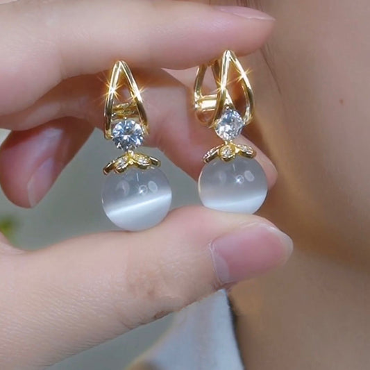 💐50% DE RÉDUCTION ! Boucles d’oreilles perles scintillantes – Cadeau tendance pour elle 💝🎁【Offre Limitée】