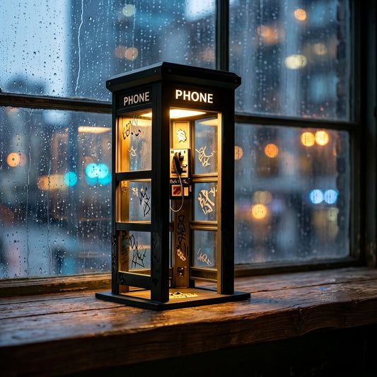 📸🎨🌙 OFFRE LIMITÉE 50% DE RÉDUCTION! Veilleuse Cabine Téléphonique Rétro – Pièce d’Accent Accrocheuse, Lueur Ambrée Douce, Idéale pour Bibliothèque, Table de Nuit ou Bar – Élève Instantanément Votre Décoration Intérieure 🍂🕯️  中文