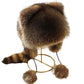📢📢60 % de réduction !!! 🦝Chapeau en peluche parent-enfant avec fausse queue de raton laveur