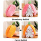 🍓50% DE RÉDUCTION ! Cadeau Parfait en Peluche – Strawberry Bunny Transformable pour Enfants 🎁🌸【Idée Cadeau】