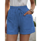 🌾🍃👚 OFFRE LIMITÉE 50% DE RÉDUCTION! Shorts Décontractés en Coton-Lin Unis pour Femme – Double Poches, Taille Élastique, Faciles à Assortir – Idéaux pour le Yoga, les Courses ou les Après-midi Paisibles 🧘‍♀️🛍️