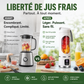 🍊🥤 Blender Portable Sans Fil 450 ml | Écran Numérique LED, Double Couvercle & Mixage 30s