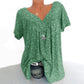 💎 50% DE RÉDUCTION ! T-Shirt Été Col V Femme – Imprimé Floral, Tissu Respirant 🌸🌿【Stock Limité】