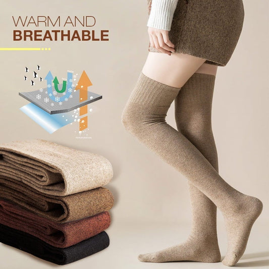 🛋️ Confort Maison & Cadeau Parfait | Chaussettes Montantes Femme en Peluche Épaisse 🎁【SOLDES -50%】