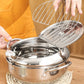 🫕🍤 -60% ! 🌡️Friteuse avec Thermomètre – Acier 304, Contrôle de Température & 20/24 cm.
