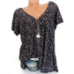 💎 50% DE RÉDUCTION ! T-Shirt Été Col V Femme – Imprimé Floral, Tissu Respirant 🌸🌿【Stock Limité】