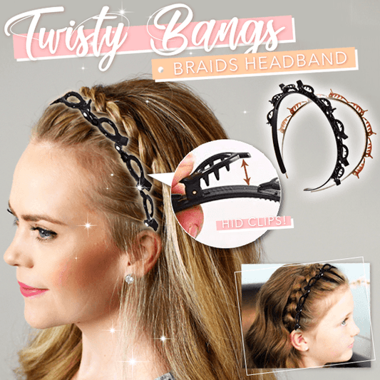 🌸✨ Serre-Tête Tressé à 8 Pinces Doubles – Coiffure Facile en 1 Minute, Maintien Anti-Glisse & Zéro Mèche Rebelle 💕