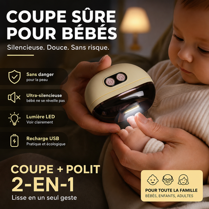 💅⚡ -50% ! ✂️Coupe-ongles électrique 2-en-1 – Intelligent & sécurisé.