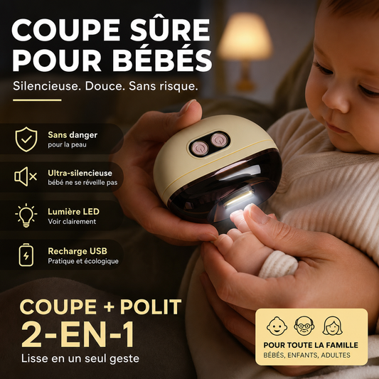 💅⚡ -50% ! ✂️Coupe-ongles électrique 2-en-1 – Intelligent & sécurisé.
