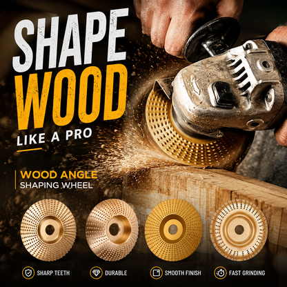 🔩🪵 -60% ! 🛠️Disque de Façonnage pour Meuleuse d’Angle – Sculpte, Ponce & Façonne le Bois en Secondes.