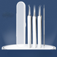 🧴🔍 Kit d’outils pour points noirs et boutons – 4 pièces, embouts de précision et loupe 15x
