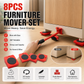 🛋️🚛 Kit Lève-Meuble & Roulettes de Déménagement 8 Pièces – Déplacement Sans Effort 360°, Levier Ergonomique en Acier & Protection Anti-Rayures des Sols ✨
