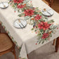 🎄🍽️ Nappe de Noël imprimée en polyester – Motifs festifs, tailles variées et entretien en machine