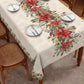 🎄🍽️ Nappe de Noël imprimée en polyester – Motifs festifs, tailles variées et entretien en machine