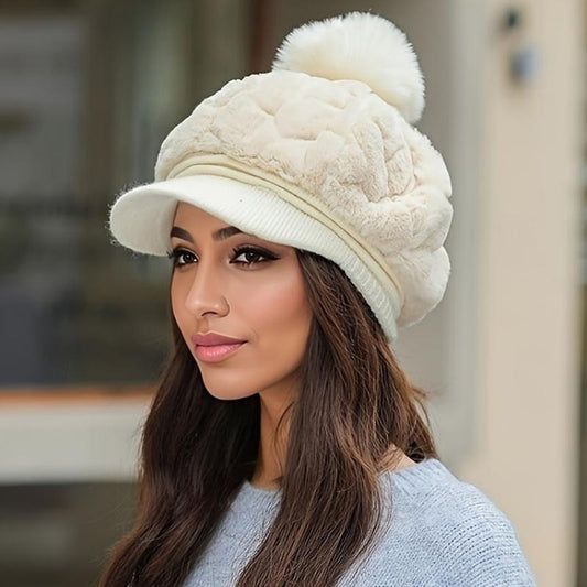 📢📢62% RÉDUCTION DERNIER JOUR! 🎁Le meilleur cadeau pour elle 🎁👒 - chapeau d'hiver pour femme à bord court🥰
