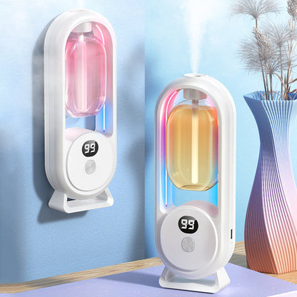 🌸🛒 -50% ! 💨 Diffuseur d'Aromathérapie Automatique – ABS & Ultrason, 50 ml & 60 m² & Lumière Nocturne pour Maison & Bureau