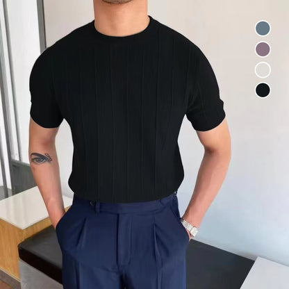 💐60% DE RÉDUCTION ! Pull Manches Courtes Homme – Léger & Aéré pour Mi-Saison 🌿🌞【Offre Limitée】