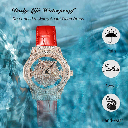 ⌚ 50% DE RÉDUCTION ✨ Montre de mode femme cadran strass – Mouvement quartz & étanche 30M – Bracelet réglable, élégante au quotidien ou pour les occasions spéciales 💎