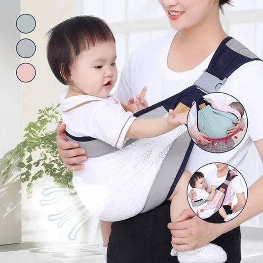 👶🛒 -60% ! 🧣 Porte-Bébé 4 Positions – Coton Premium, Maille Respirante & Soutien Cervical Intégré.