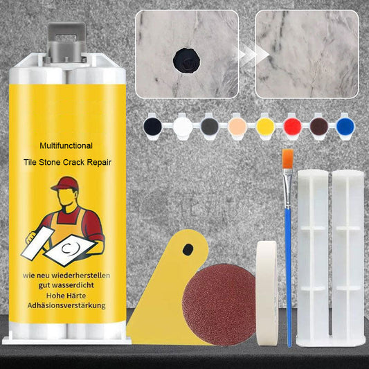 🔥 Achetez 2, Recevez 1 Gratuit ! ✨ Kit Réparation Carrelage et Pierre - 8 Pigments Adjustables, Durcissement Rapide, Imperméable et Durable 🛠️💧