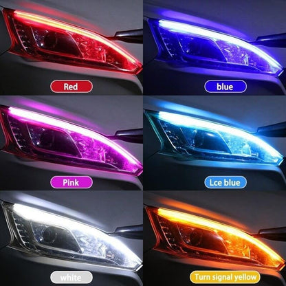 🚨🚘 -60% ! 🌟Bande LED Bi-Couleur Défilement – Étanche, Durable & Installation Facile.