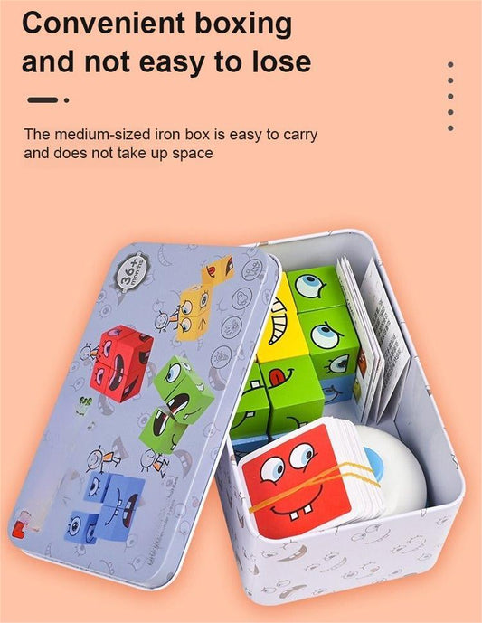 🧩 ACHETEZ 3 - RECEVEZ 1 GRATUIT ! 🎭 Puzzle 5D Changement de Visages - Jeu Familial Interactif, Stimule la Créativité et la Logique des Enfants 👨‍👩‍👧‍👦✨