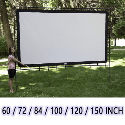 🔥 60% DE RÉDUCTION ! ✨ Écran Projection Portable Extérieur - Pliable et Réglable, Qualité 4K, Soirée Cinéma en Plein Air 🎬🌌