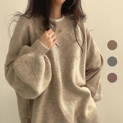 Pull oversize chaud et décontracté pour femmes