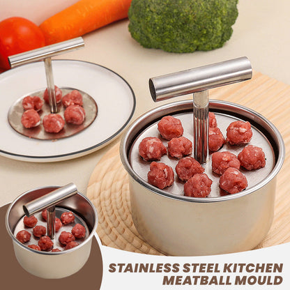 🥙🛒 -60% ! 🍖 Moule à Boulettes en Acier Inoxydable – Forme Parfaite, 6 ou 12 Trous & Indispensable en Cuisine.