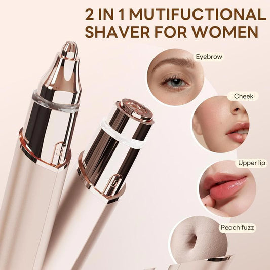 💖✨ -50% ! 🥳Épilateur Facial 2-en-1 pour Femme – Doux, LED & Recharge USB, ABS + Alliage.