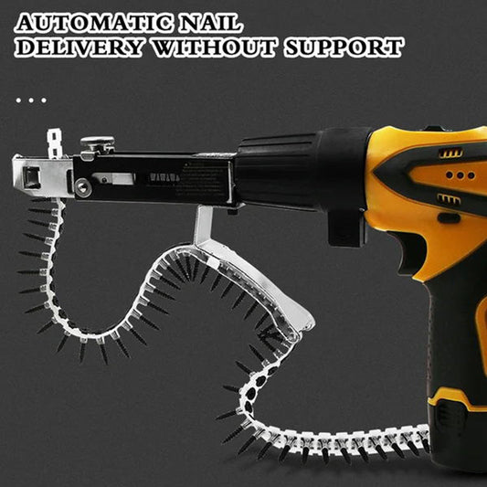 🔧 50% DE RÉDUCTION! ⚙️ Adaptateur Cloueur à Chaîne Automatique pour Perceuse – Transformation Rapide, Fixations Précises & Idéal Pour Tous Vos Projets DIY 🛠️