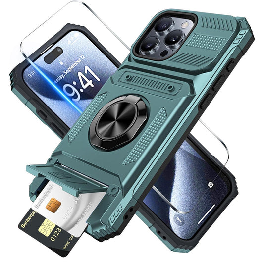 📱🛡️ -60% ! 💳Coque iPhone Porte-Carte & Anneau – Aimantée, Anti-Chute et Support Réglable.