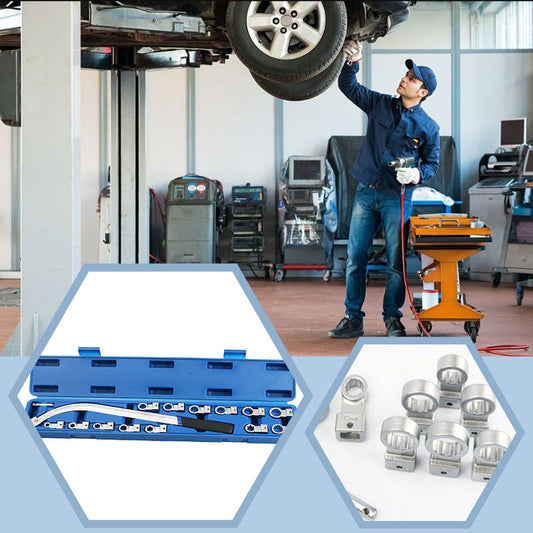 🔧🧰 Kit de 15 Outils pour Courroie Automobile – Têtes Interchangeables, Boîte de Rangement et Format Transportable