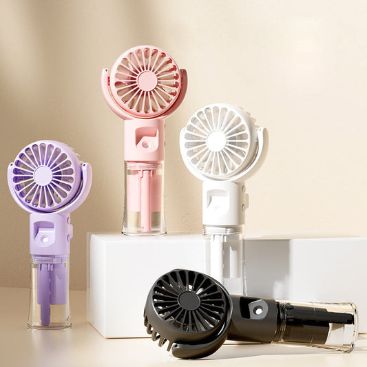 🌟💧 PROMO FLASH 50% ! Ventilateur Brumisateur Portable Rechargeable – 4 Vitesses, Brume Nano Hydratante, Silencieux, USB Type-C, 4 Coloris, Idéal Bureau & Voyage ✨