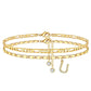💐50% DE RÉDUCTION ! Bracelet de Cheville 2 Pièces – Style Superposé Tendance 💃🌟【Prix Exceptionnel】