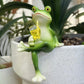 🐸🍃 OFFRE LIMITÉE 50% DE RÉDUCTION! Figurines de Grenouilles en Bouleau Faites à la Main – Collection Elfes de la Forêt, Texture Naturelle, Charme Rustique – Parfaites pour Décorer Jardin, Étagère ou Bureau 🌲