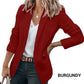 🧥 PROMO LIMITÉE 50% DE RÉDUCTION ! 💥 Veste Élégante Col Revers Bouton – Tissu Doux, Un Bouton, Polyvalente ✨