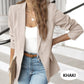 🧥 PROMO LIMITÉE 50% DE RÉDUCTION ! 💥 Veste Élégante Col Revers Bouton – Tissu Doux, Un Bouton, Polyvalente ✨