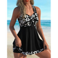 💙 Bien dans Sa Peau | Nouveau Tankini 2026 avec Shorty | Maintien Parfait & Imprimé Chic 👌【Promo -60%】