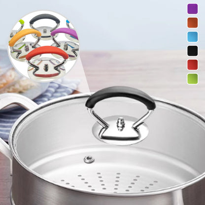 🍳🎁 1 Acheté = 1 Offert ! 🔥 Bouton de Couvercle Anti-Brûlure en Silicone – Résistant à la Chaleur, Installation Facile & 6 Couleurs.