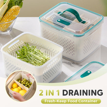 💐50% DE RÉDUCTION ! Boîte de Conservation 2-en-1 – Garde Fruits & Légumes Frais Plus Longtemps 🍎🥬【Offre Limitée】