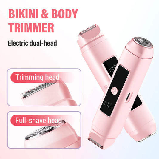 🪒⚡🔄 OFFRE LIMITÉE 50% DE RÉDUCTION! Tondeuse Électrique Double Tête pour Maillot & Corps – Rapide, Douce et Sans Douleur pour Jambes, Bras, Ligne de Bikini ✨🦵