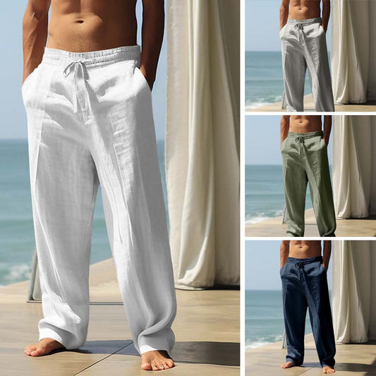 💐60% DE RÉDUCTION ! Pantalon Lin Ample Homme – Liberté de Mouvement & Brise Légère 🌬️🕊️【Offre Limitée】